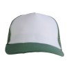 Casquette en polyester, 5 panneaux avec filet, fermeture velcro