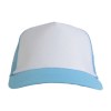 Casquette en polyester, 5 panneaux avec filet, fermeture velcro