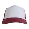 Casquette en polyester, 5 panneaux avec filet, fermeture velcro