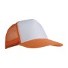 Casquette en polyester, 5 panneaux avec filet, fermeture velcro