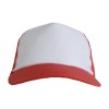 Casquette en polyester, 5 panneaux avec filet, fermeture velcro