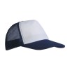 Casquette en polyester, 5 panneaux avec filet, fermeture velcro