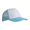 Casquette en polyester, 5 panneaux avec filet, fermeture velcro