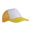Casquette en polyester, 5 panneaux avec filet, fermeture velcro