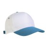 Casquette en polyester, 5 panneaux, fermeture velcro