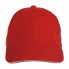 Casquette en coton épais, 6 panneaux avec visière sandwich, fermeture velcro