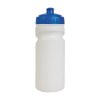 Gourde en plastique (500 ml9 blanche avec bouchon coloré (19 cm de haut pour 6,5 cm de dia