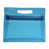 Trousse de toilette en PVC transparente avec fermeture éclair et poignée (20,5x25x7,5 cm)