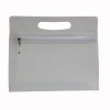 Trousse de toilette en PVC transparente avec fermeture éclair et poignée (20,5x25x7,5 cm)