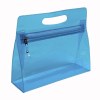 Trousse de toilette en PVC transparente avec fermeture éclair et poignée (20,5x25x7,5 cm)