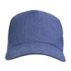 Casquette en coton épais effet jeans, 5 panneaux, fermeture velcro