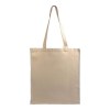 Sac shopping en coton 180 g/m2 avec anses longues et soufflet