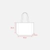 Shopper avec soufflet en R-PET (plastique recyclé). hanses longues