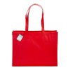 Shopper avec soufflet en R-PET (plastique recyclé). hanses longues