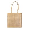 Sac shopper en TNT imprimé effet jute avec anses longues et soufflet