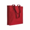 Sac shopping en coton 180 g/m2 avec anses longues et soufflet