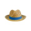 Chapeau en paille avec bande élastique 3 cm applicable et personnalisable.