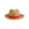 Chapeau en paille avec bande élastique 3 cm applicable et personnalisable.