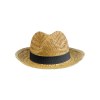 Chapeau en paille avec bande élastique 3 cm applicable et personnalisable.