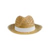 Chapeau en paille avec bande élastique 3 cm applicable et personnalisable.