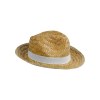 Chapeau en paille avec bande élastique 3 cm applicable et personnalisable.