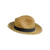 Chapeau en paille avec bande élastique 3 cm applicable et personnalisable.