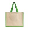 Shopper en juta et canvas avec soufflet