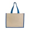 Shopper en juta et canvas avec soufflet