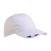Casquette en coton, 5 panneaux avec broderie tricolore