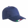Casquette en coton, 5 panneaux avec broderie tricolore