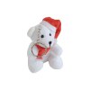 Porte cles en polyester en forme d ours de Noel en peluche