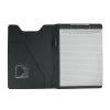 Pochette porte-documents en PU. Bloc de 20  feuilles à lignes, clip en métal