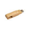 Clé USB 4 Gb pivotante en bamboo. Possibilité d'import sur demande à partir de 250 pièces