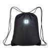 Sac-à-dos en polyester 300T avec lumière LED COB, angles renforcés