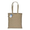 Tote-bag en coton recyclé à impact carbone neutre 280 g/m2, anses longues