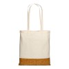 Tote-bag en coton 135g/m2, base en liège, anses longues