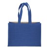 Tote-bag avec soufflet en coton 280 g/m2, détails en toile de jute, anses longues