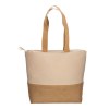Tote-bag avec soufflet en coton 280g/m2, avec base en toile de jute, anses longues