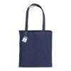 Tote bag en coton denim recyclé, 180 g/m2, anses longues et soufflet