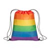 Sac à dos arc-en-ciel en R-PET 70 gr/m2 avec fermeture avec cordon