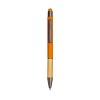 Stylo à bille en aluminium avec grip en bambou et touch caoutchouté