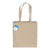 Tote bag carbon neutral en coton recyclé 280 g/m2, anses longues et soufflet