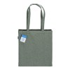 Tote bag carbon neutral en coton recyclé 280 g/m2, anses longues et soufflet
