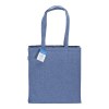 Tote bag carbon neutral en coton recyclé 280 g/m2, anses longues et soufflet