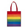 Tote bag arc-en-ciel en Rpet 80g/m2, anses longues et soufflet