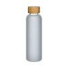 Bouteille en verre dépoli et bouchon en bambou, capacité 500 ml