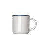 Tasse vintage en céramique de 240 ml adaptée à la sublimation et avec bord coloré