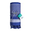 Serviette de plage en coton recyclé style fouta de 350 g/m2
