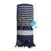 Serviette de plage en coton recyclé style fouta de 350 g/m2