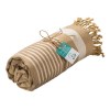 Serviette de plage en coton recyclé style fouta de 350 g/m2
